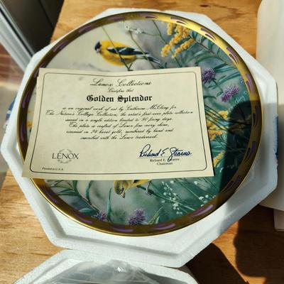 Lot of 7 Collectible Plates Lenox Birds, Bradex hummingbird,
