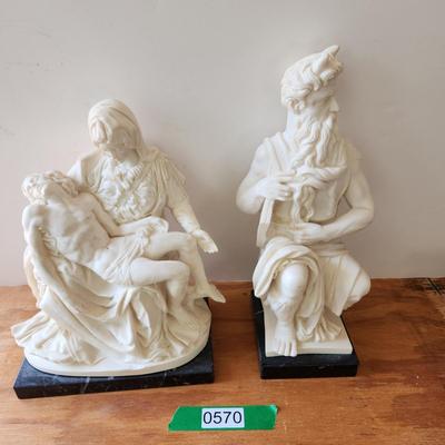 2 Made in Italy Sculptor G. Ruggeri Moses Madonna Pieta
