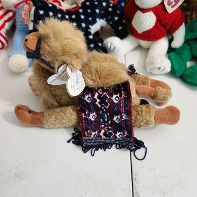 Large Plush Animal Lot , Ty Beanie Babies, J.B. Bean ,