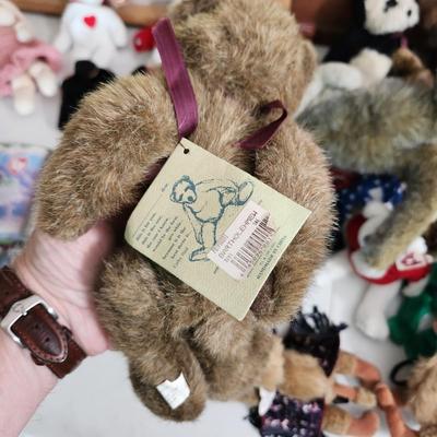Large Plush Animal Lot , Ty Beanie Babies, J.B. Bean ,