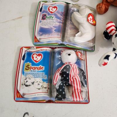 Large Plush Animal Lot , Ty Beanie Babies, J.B. Bean ,