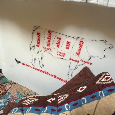 Lot 424 Western theme linens