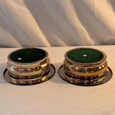Silver Plated Grapevine Goblets, Decanter Coasters, and Condiment Holder (K-DZ)