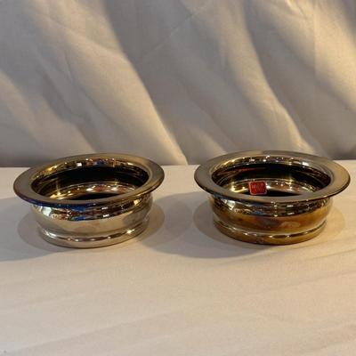 Silver Plated Grapevine Goblets, Decanter Coasters, and Condiment Holder (K-DZ)