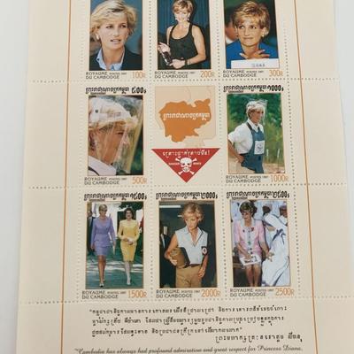 Lady Diana commemorative stamp set