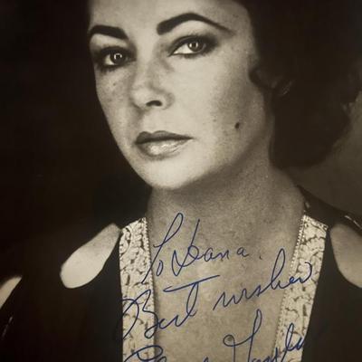 Elizabeth Taylor signed photo
