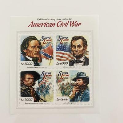 201 Anniversary of the End of American Civil War Souvenir Stamp Set