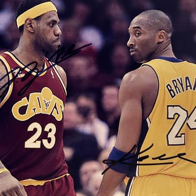 Kobe Bryant / LeBron James signed photo