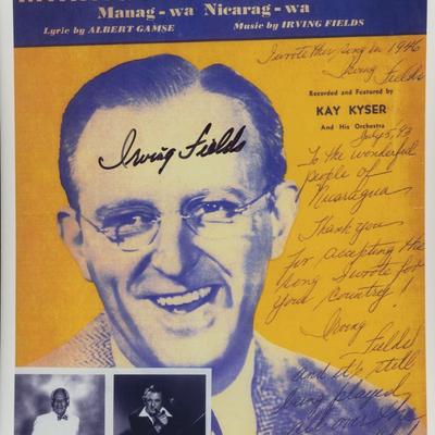 Irving Fields signed photo