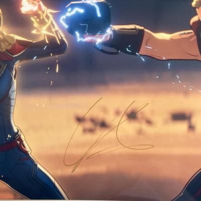 Captain Marvel Vs. Thor Chris Hemsworth signed photo