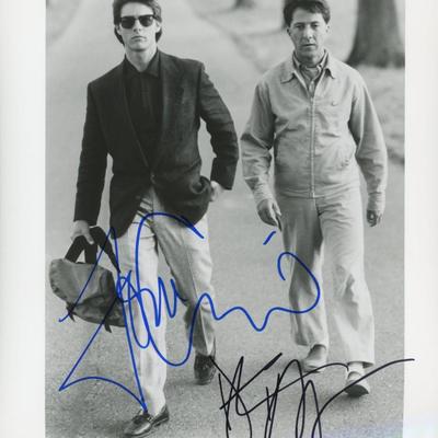 Tom Cruise and Dustin Hoffman signed "Rain Man" movie photo. GFA Authenticated