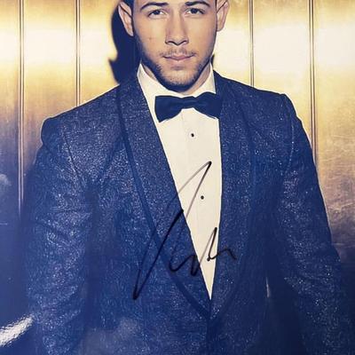 Nick Jonas signed photo