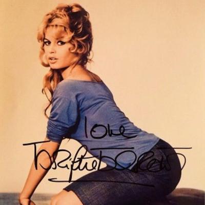 Brigitte Bardot signed promo photo 