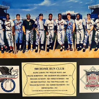 500 Home Run Club signed photo 