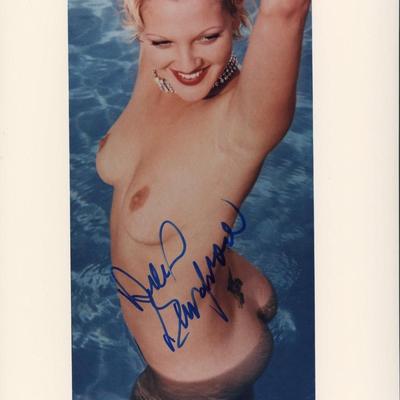 Drew Barrymore signed photo