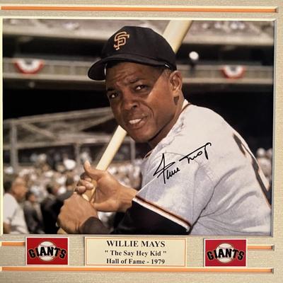 Willie Mays signed photo