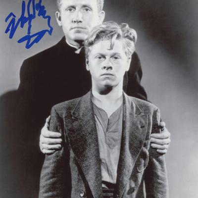 Mickey Rooney signed "Boy's Town" movie photo