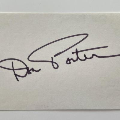 Don Porter original signature cut