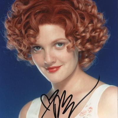 Drew Barrymore signed photo