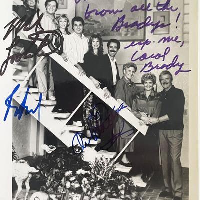 Brady Bunch signed cast photo