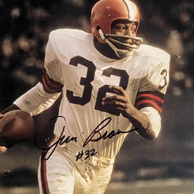 Jim Brown signed photo