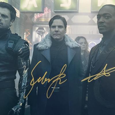 The Falcon and The Winter Soldier Sebastian Stan and Anthony Mackie signed photo