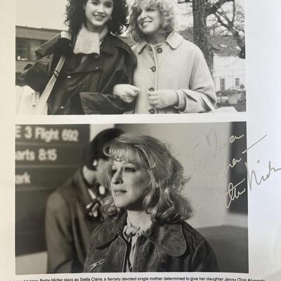 Stella Bette Midler signed movie photo