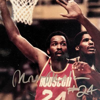 Moses Malone signed photo