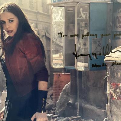 Avengers Infinity War Elizabeth Olsen signed photo