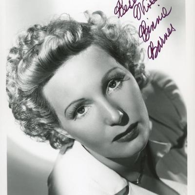 Binnie Barnes signed photo