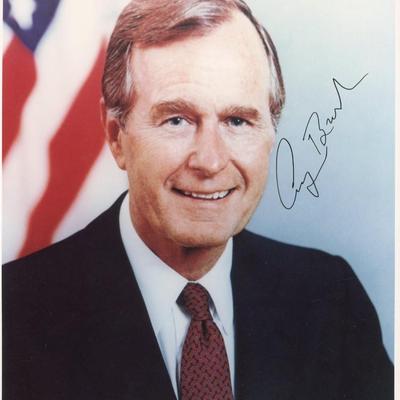 George H.W. Bush signed photo