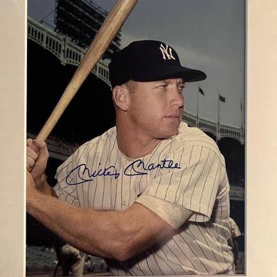Mickey Mantle signed photo