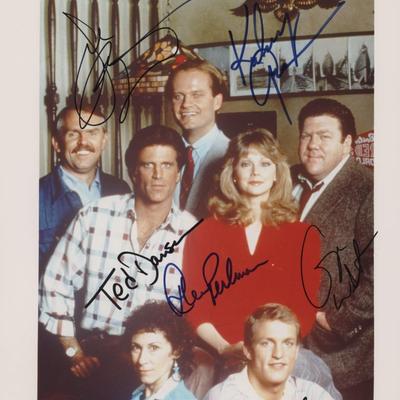 Cheers signed cast photo. GFA Authenticated