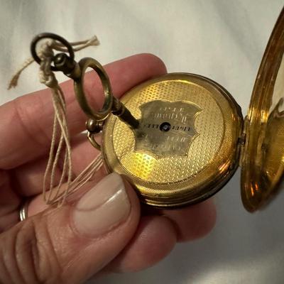 14k Pocket Watch with Winding Key (DR-TF)
