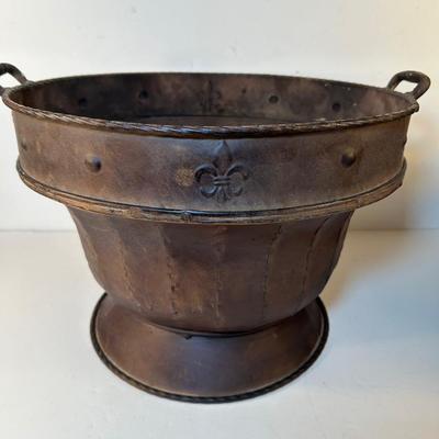 Metal Planters with silk greens