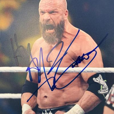Hunter Hearst Helmsley signed photo