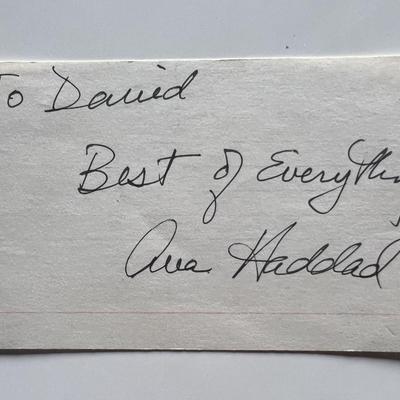 Ava Haddad original signature