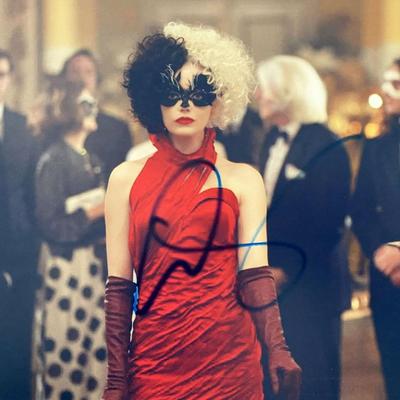 Cruella signed movie photo autographed by Emma Stone