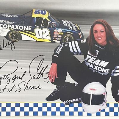 NASCAR Kelly "girl" Sutton signed photo 