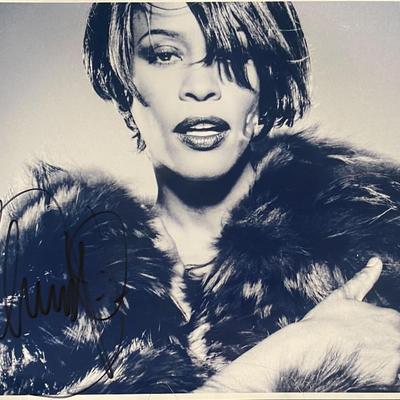 Whitney Houston signed photo