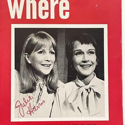 Julie Harris signed Where magazine