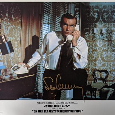 James Bond On Her Majesty's Secret Service Sean Connery signed original 1984 vintage lobby card