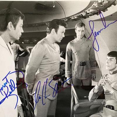 Star Trek cast signed photo