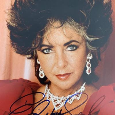 Elizabeth Taylor signed photo