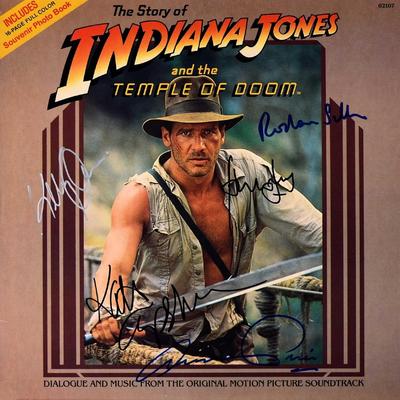Indiana Jones and the Temple of Doom signed Record Insert