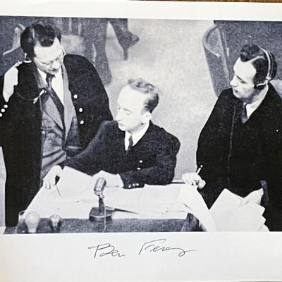 WW2 Ben Ferencz signed photo