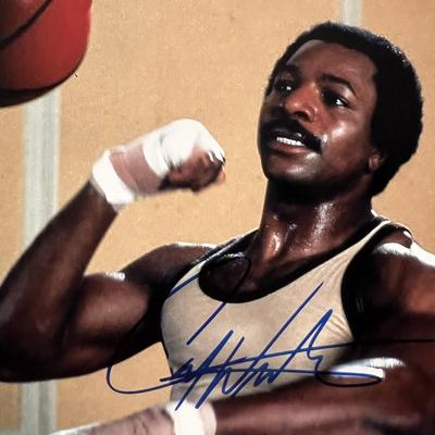 Rocky Carl Weathers signed photo