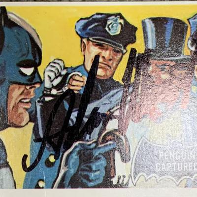 Adam West Batman signed 1966 trading card
