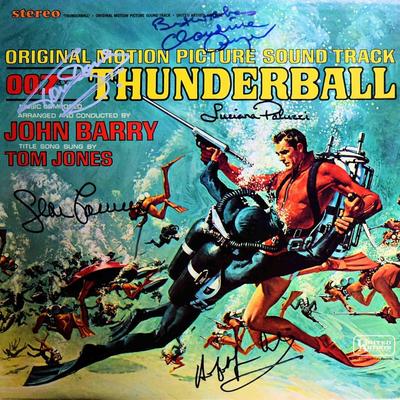 Cast signed Thunderball Original Motion Picture Soundtrack 