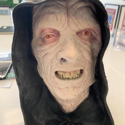 Star Wars Emperor Palpatine mask autographed by Ian McDiarmid
